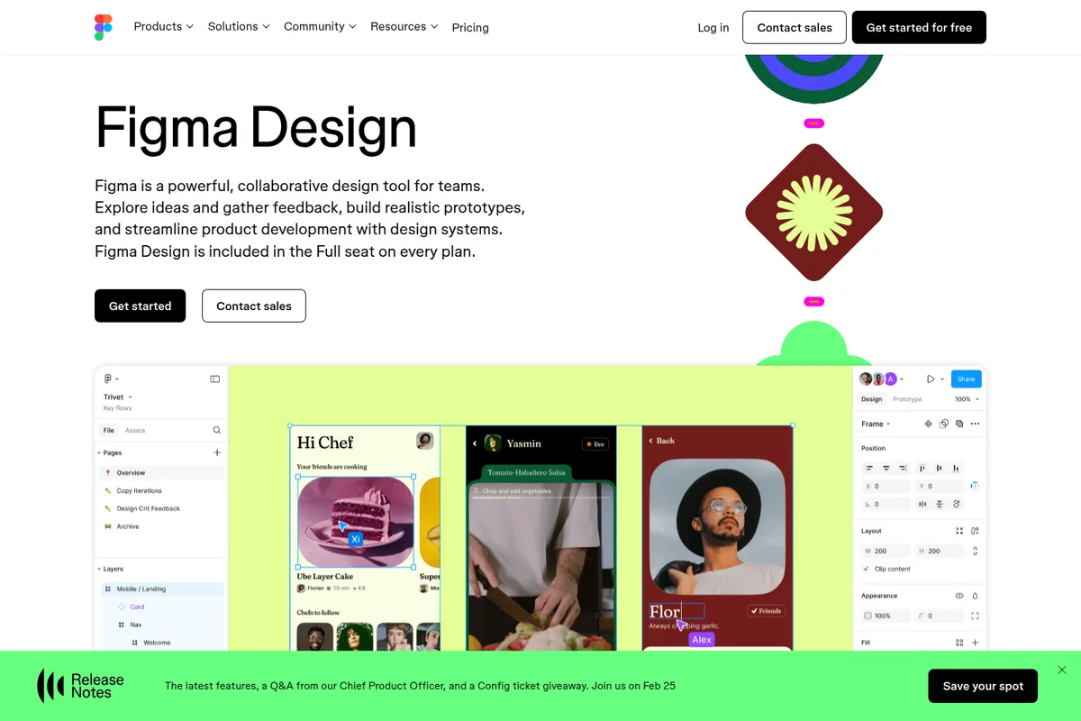 Figma workspace showing real-time collaborative UI design with a clean, modern interface.