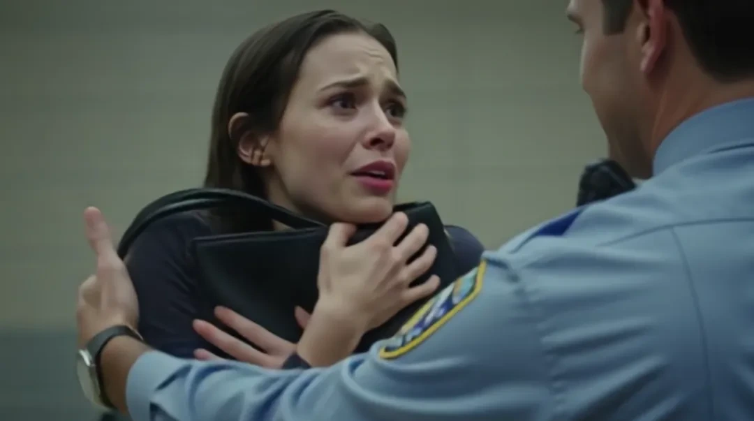 Pixverse AI-generated video still showing a woman crying while being comforted by a police officer, demonstrating realistic human emotion.