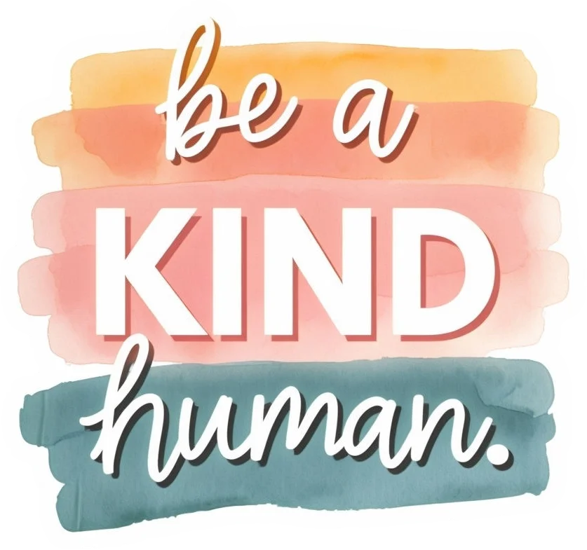 Playground output sample showing an inspirational 'be a KIND human' graphic with watercolor effects.
